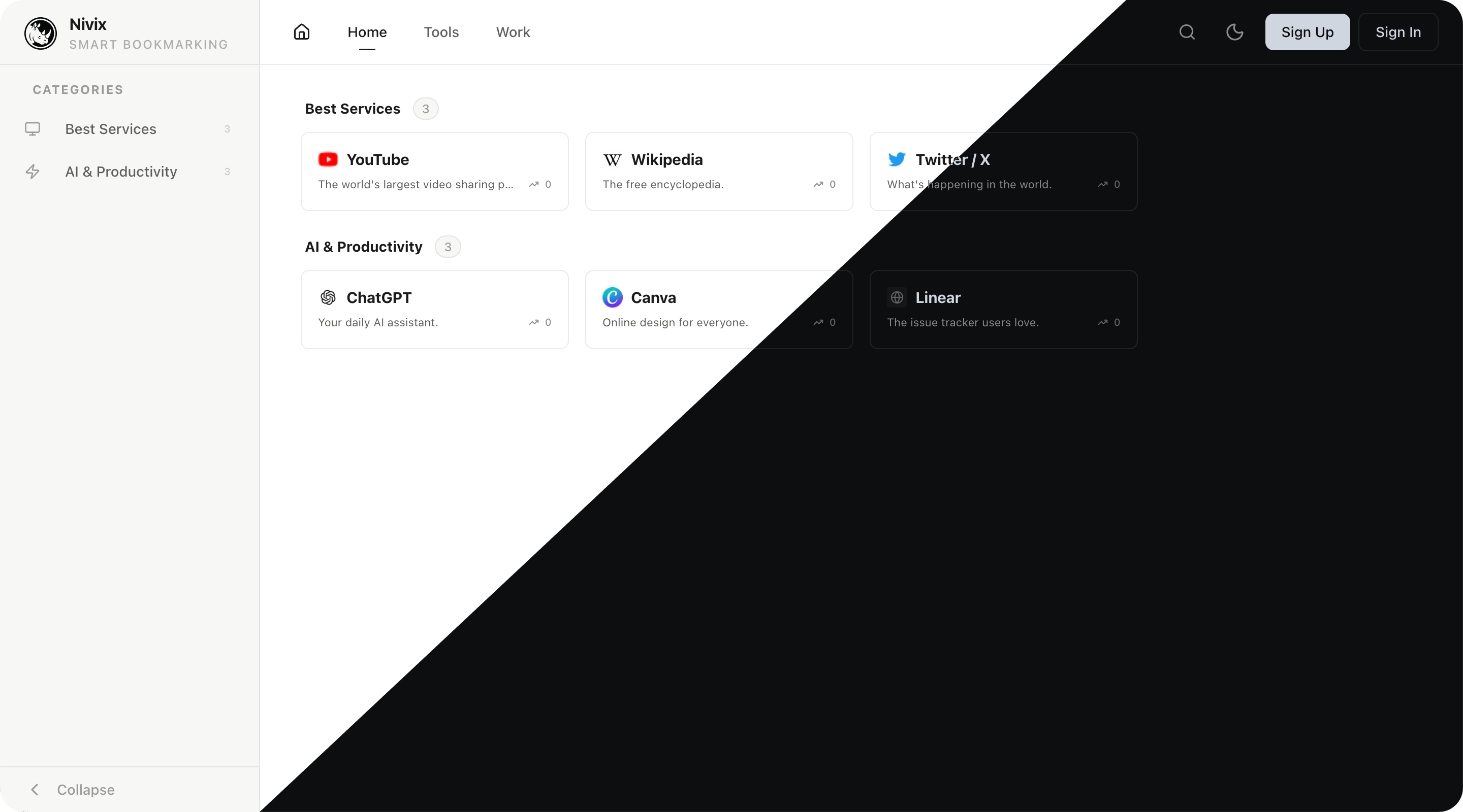 Nivix Product Interface